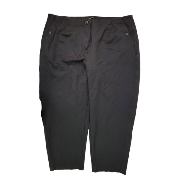 Universal Standard Women XL 26-28 Audrey Pants Tailored Ponte Taper Black Dress - Picture 1 of 5